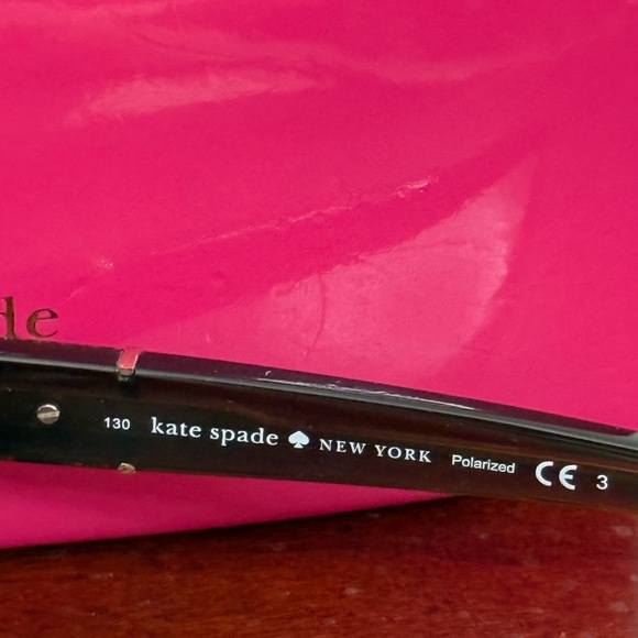 Kate Spade “Cheyenne” Polarized Dark Brown Sunglasses with case main image 8